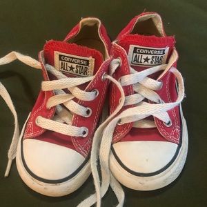 Toddler Size 7 Red Converse Shoes